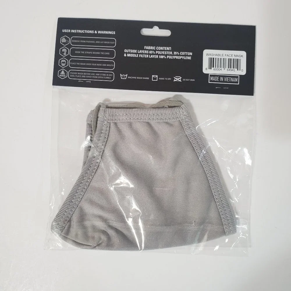 NEW Washable face mask - gray cloth face mask